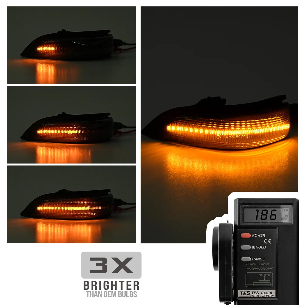 Последовательные боковые зеркальные лампы Замена для 2011-2019 Toyota Yaris III/Yaris