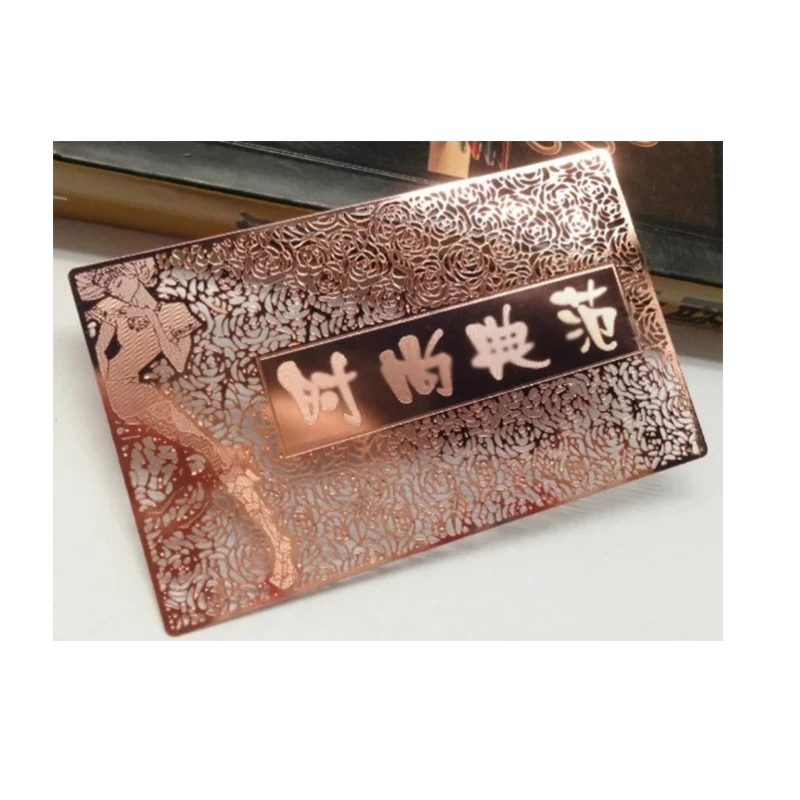 

Customized Unique embossed metal business card/VIP card gold card