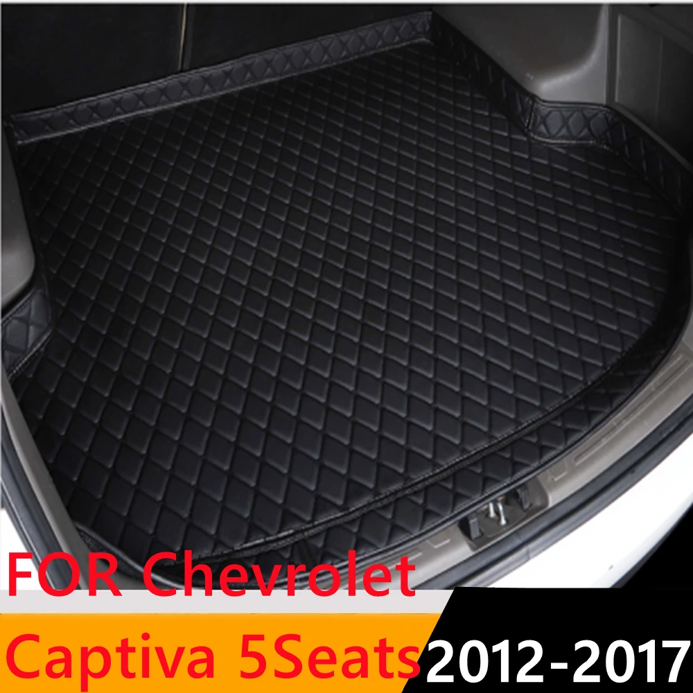 

Sinjayer Car Trunk Mat ALL Weather AUTO Tail Boot Luggage Pad Carpet High Side Cargo Liner For Chevrolet Captiva 5Seats 12-2017