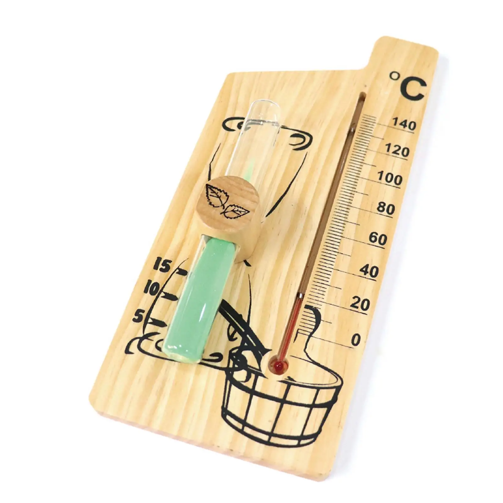 

Sauna Thermometer with Hourglass Sand Timer Sauna Room Accessories for Home
