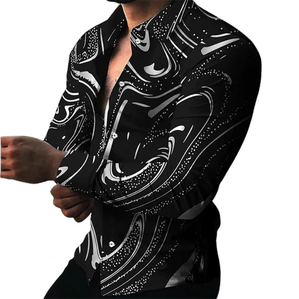 

Fashion Contrast Color Summer Top Men Summer Shirt Animal Buttons