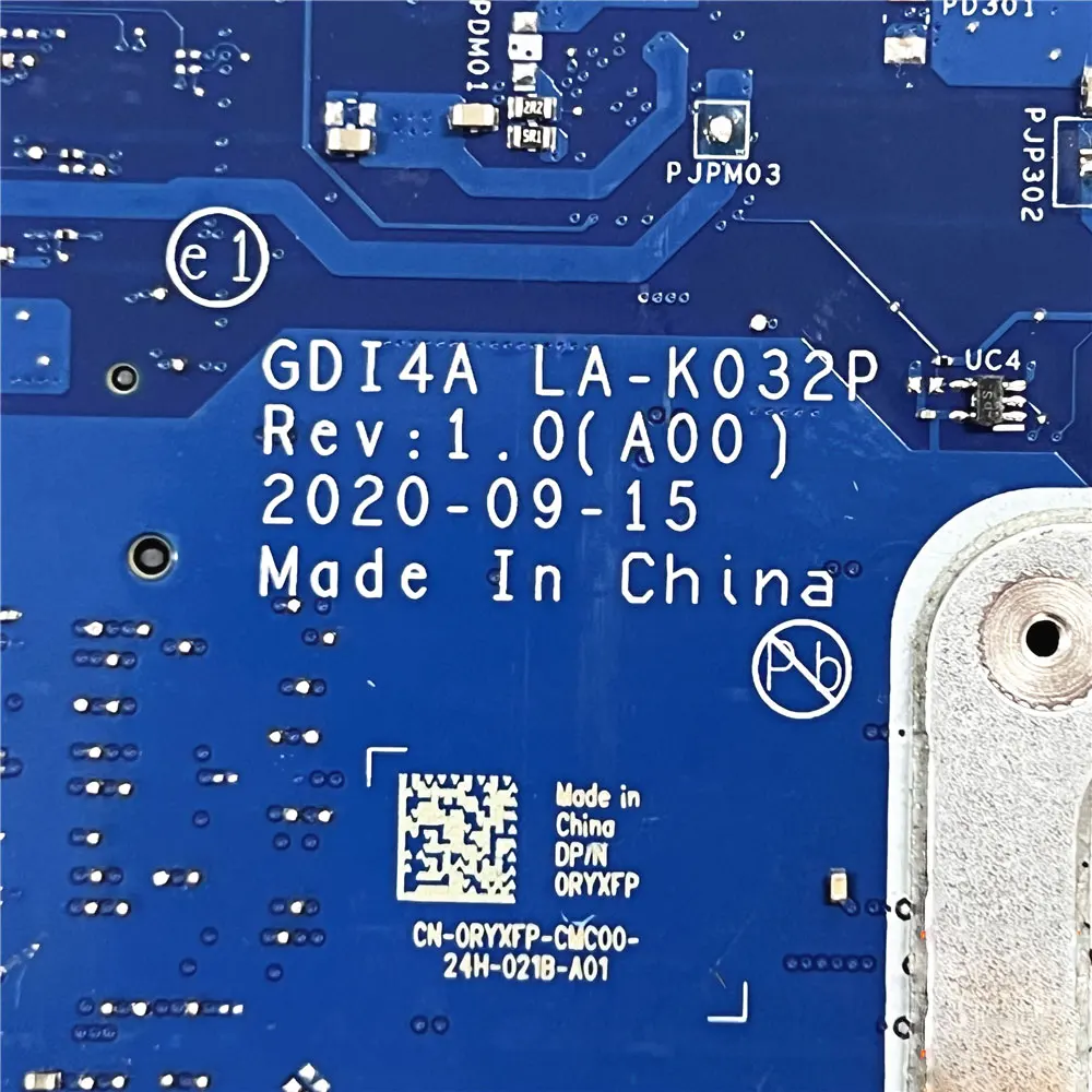 Материнская плата LA-K032P для ноутбука Dell Vostro 3400 3500 Inspiron 3501 материнская с