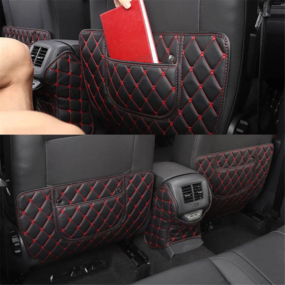 

PU Leather Car Rear Seat Anti-Kick Pad For FORD Fiesta 2009 10-2018 Back Armrest Protection Mat Seats Cover Anti-dirty Stickers