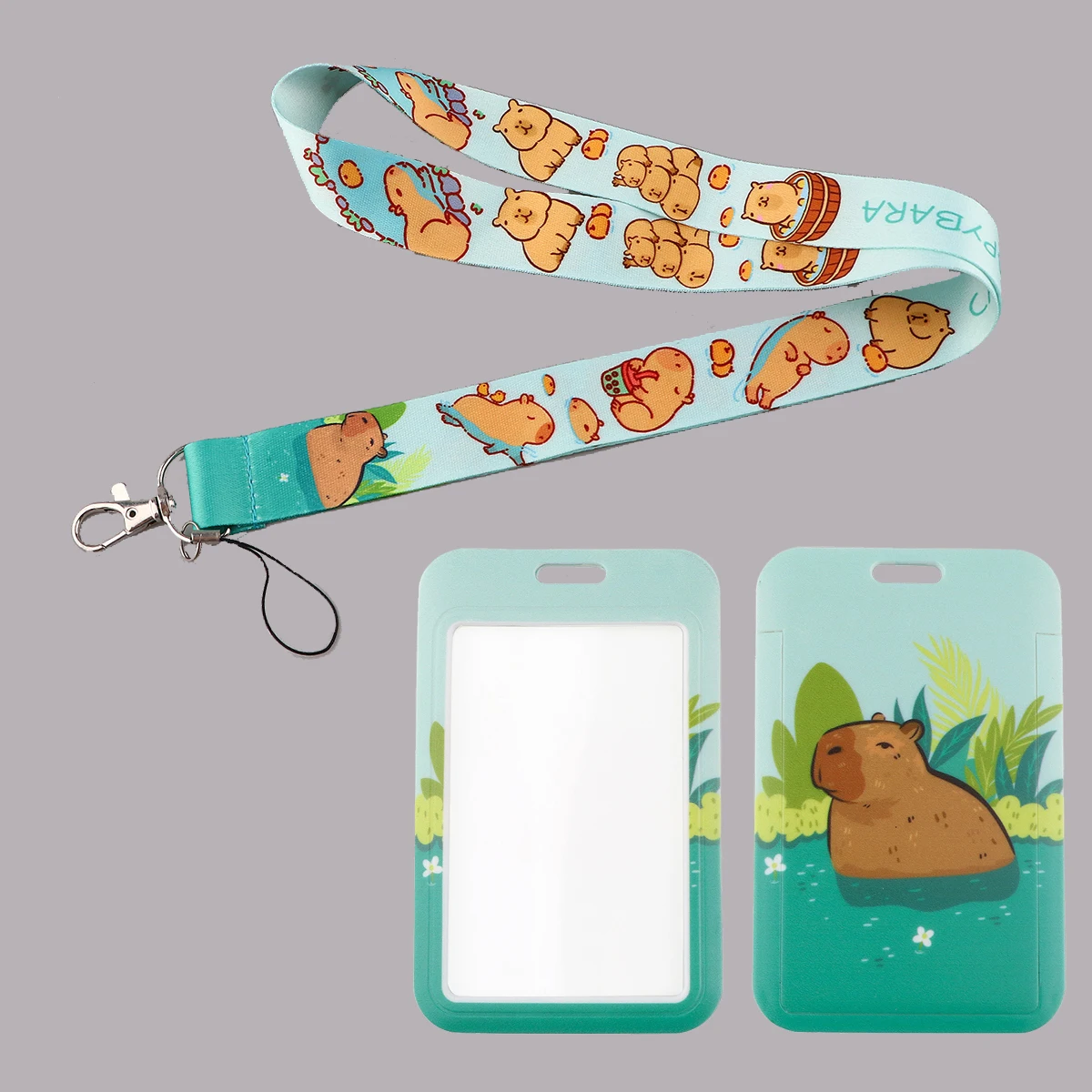 

Cute Capybara Cartoon Brown Animal Keychain Lanyard for Keys Card ID Badge Holder Phone Charm Key Holder Key Rings Accessories
