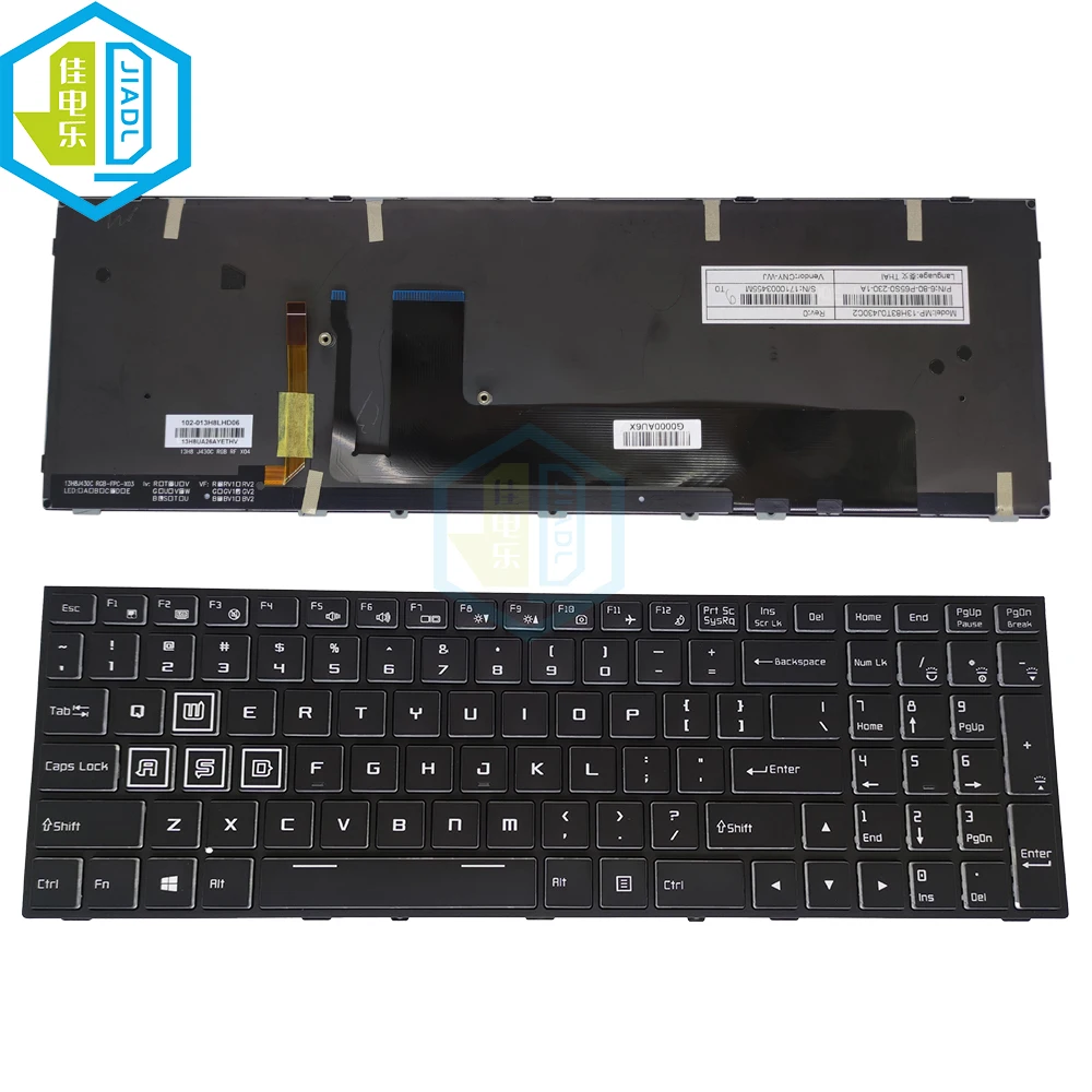 US RGB Backlit keyboard For Hasee Z7-SP7D1 SP7S1 SP7S2 PRO SP5D1 G8 Z8-SL7S2 KP7S1 Z8-KP7S2 MP-13H83T0J430C2 6-80-P65S0-230-1A