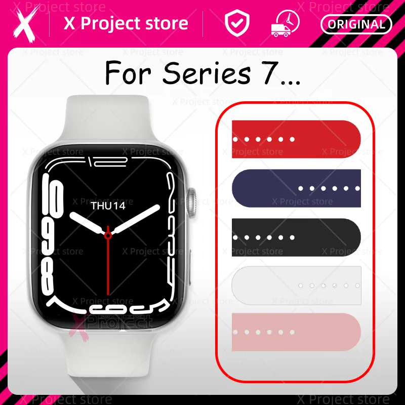 

SmartWatch Silicone silica gel strap bands For HW56 M7 M26 M36 PLUS Series 7 iwo15 pro plus max series 6 iwo 8 14 smart watch