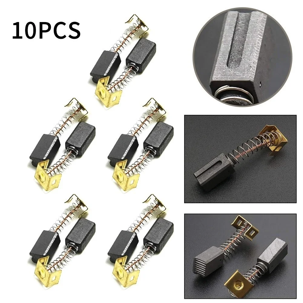 

Carbon 10pcs Brushes 6.4x7.9x12.5mm For Black Decker CD105 CD110 CD115 KG900 Electric Motor Grinder Accessories Angle