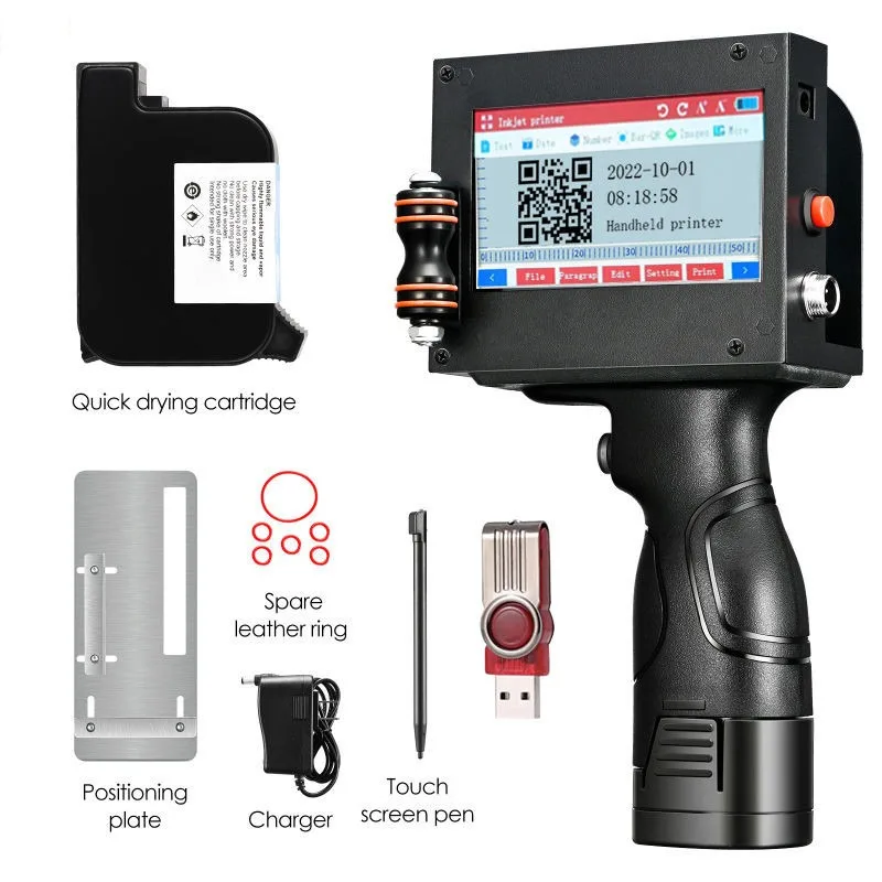 

Hand Held Gun High Quality Portable Expiry Date Coder Batch Number Handjet Machine Handheld Inkjet Printer