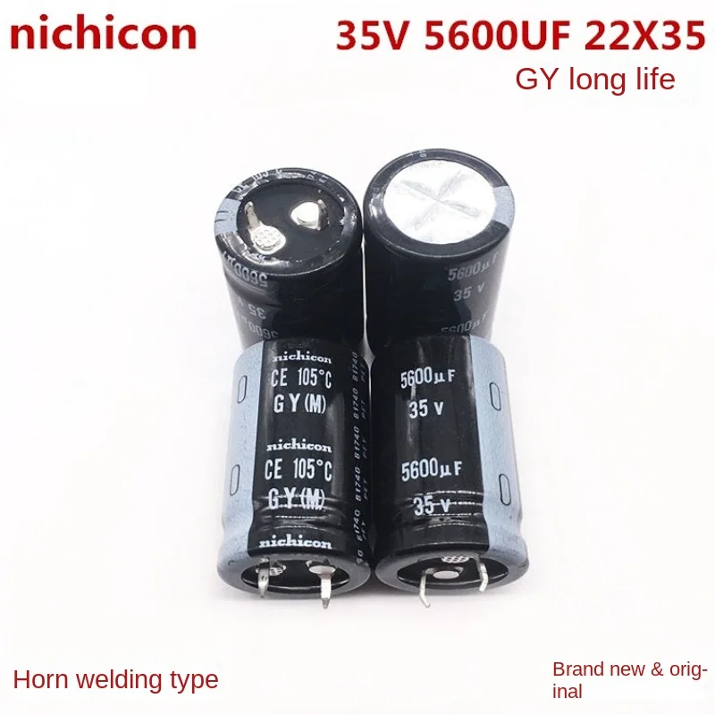 1 шт. 35V5600UF 22X3 5 электролитический конденсатор фирмы nichicon 5600UF 35V 22*35 GY долгий срок