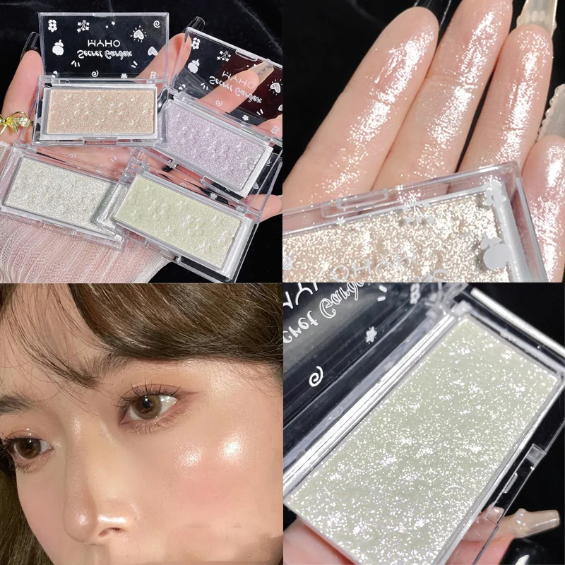 

4 Colors Contouring Highlighter Powder Pearlescent Waterproof Face Body Makeup Illuminator Mashed Potatoes High Gloss Palette