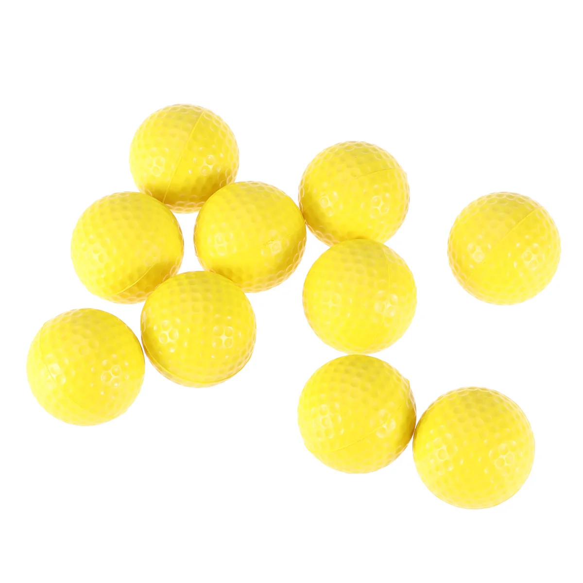 

10pcs Indoor Practice PU Balls Elastic Training Balls (Yellow)