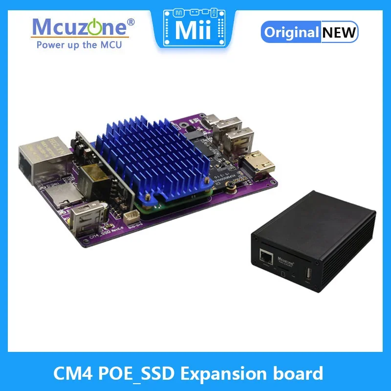 Плата расширения Raspberry Pi CM4 POE_SSD Алюминиевый корпус NVME M.2 USB HDMI 4G LTE FAN
