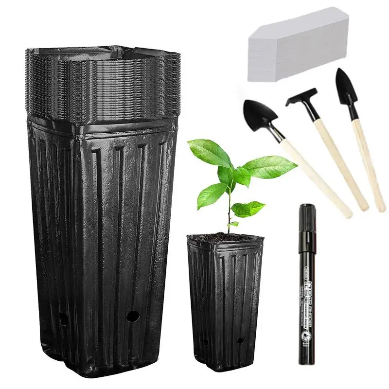 

Tall Tree Pots Deep Nursery Treepots Seedling Flower Plant Container With Drainage Holes Reusable For Indoor Outdoor Garden