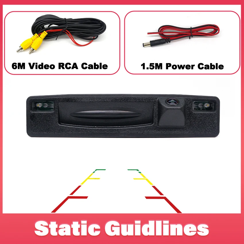 

1080P Full HD камера багажника с ручкой для Ford Focus Mk4 C519 2018 2019 2020 2021 CCD камера ночного видения резервная камера заднего вида