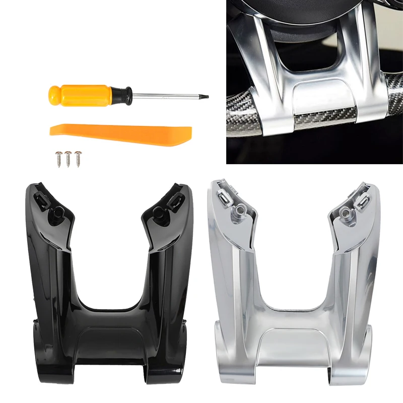 

Car Steering Flat Wheel Lower Trim Cover For 2019+ Mercedes Benz AMG sport Class A W177 Class B W247 W205 Class C E W213 CLA GLB