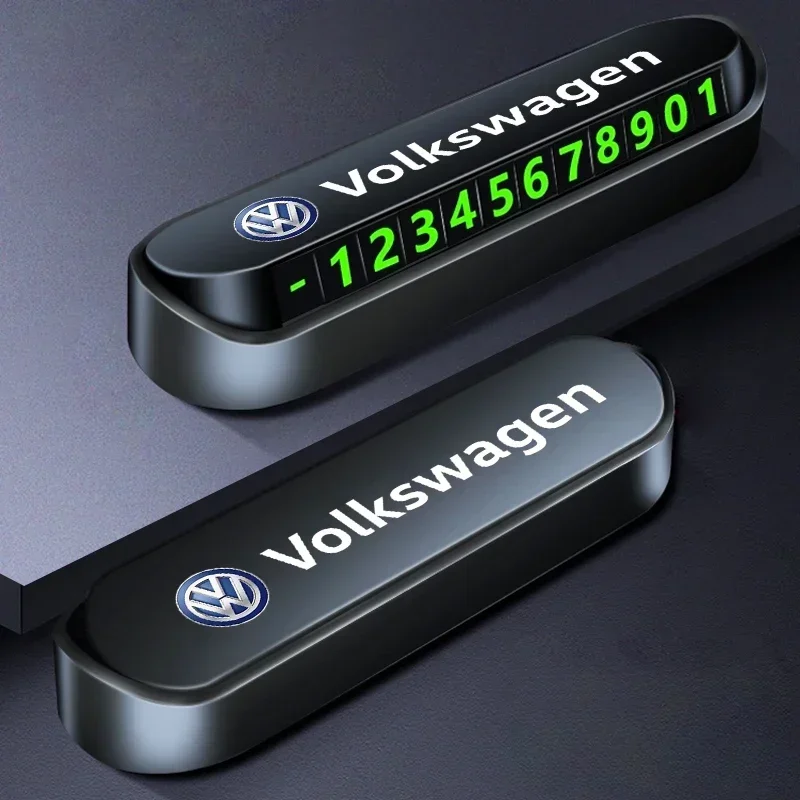 Автомобильная временная парковочная карта с номером телефона табличка для Volkswagen