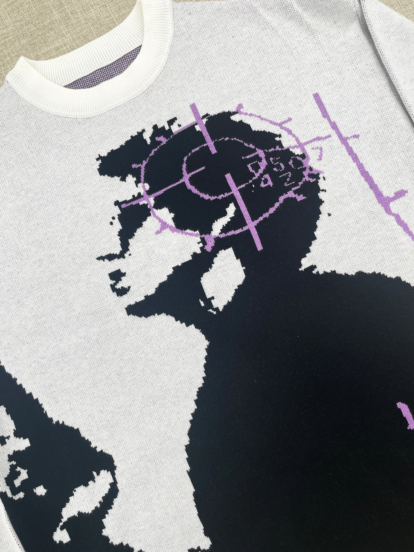 Y2k эстетичный Зимний вязаный пуловер для людей-мишеней винтажный свитер с