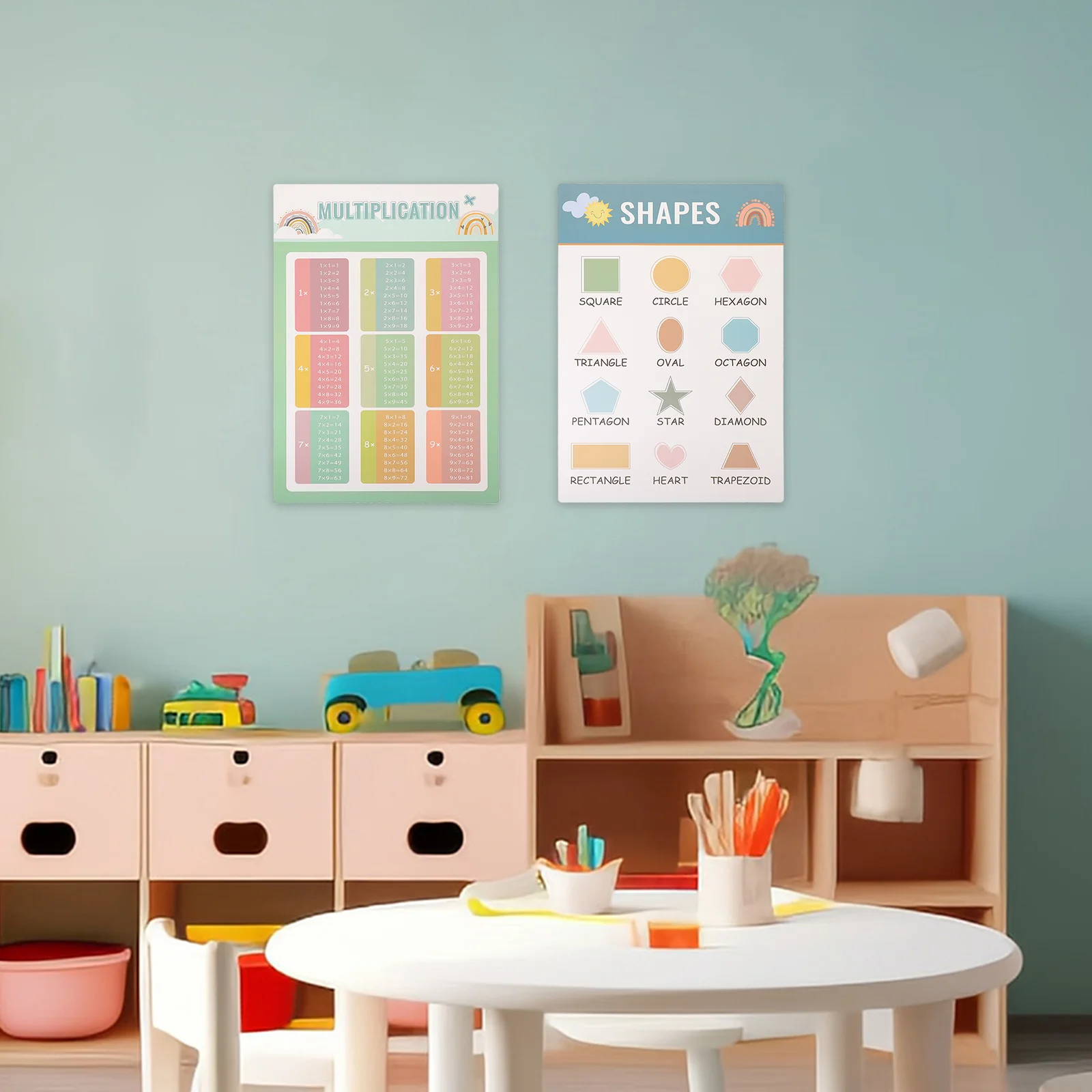 

English Posters Decorations Reading Language Classroom Interesting Learning Wall Cartoon Preschool Hanging