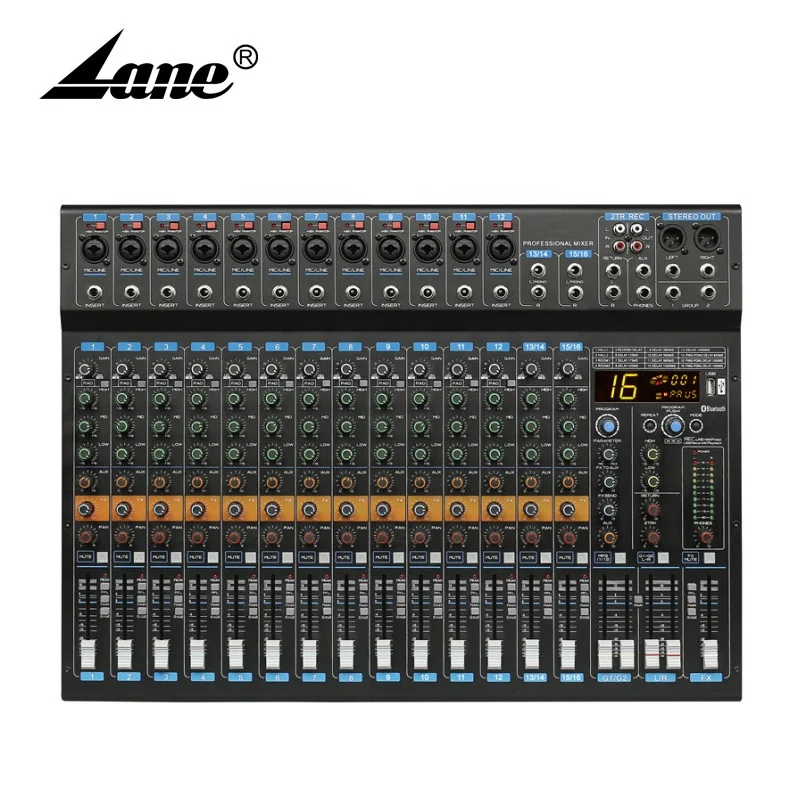 

Lane china manufactory 16 channel mixing dj sound controller audio mixer console
