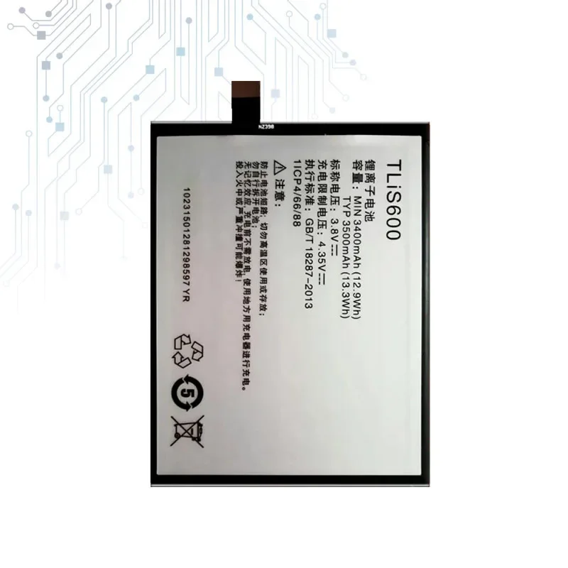 Сменный аккумулятор TliS600 3500 мАч для TCL 3N I718M M2U M2L M2M S720T S720 P728M S725T S750T