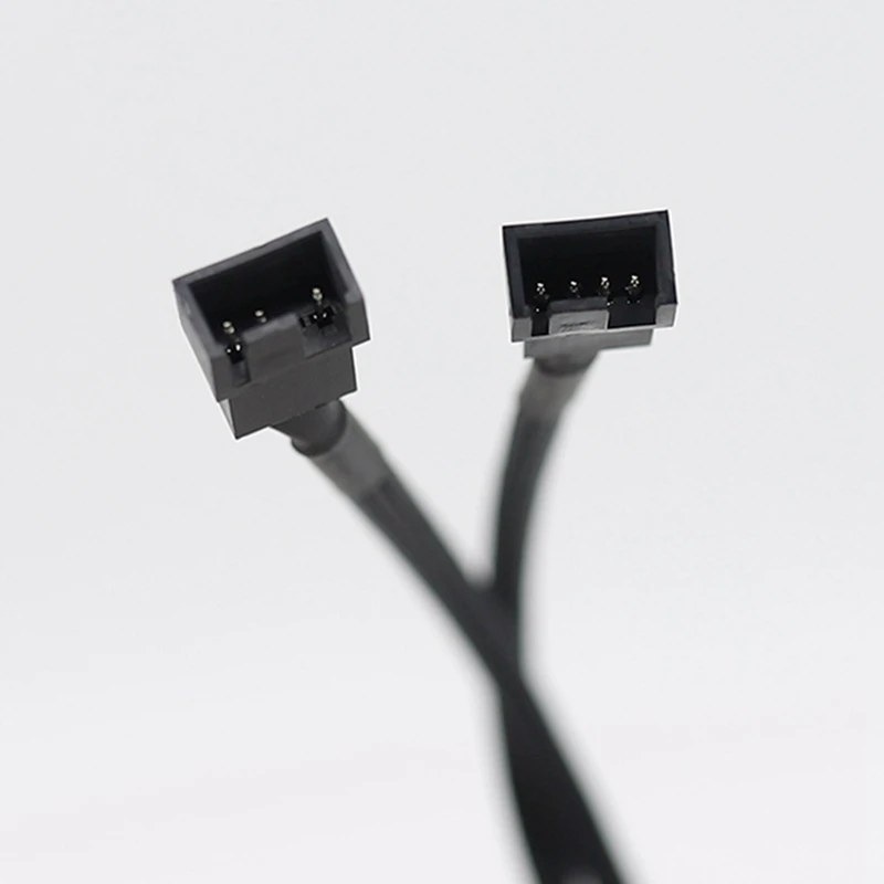 Акция! 4x1-2 Way плетеный кабель Y-разветвитель 3/4 Pin PWM Штекерный разъем вентилятор