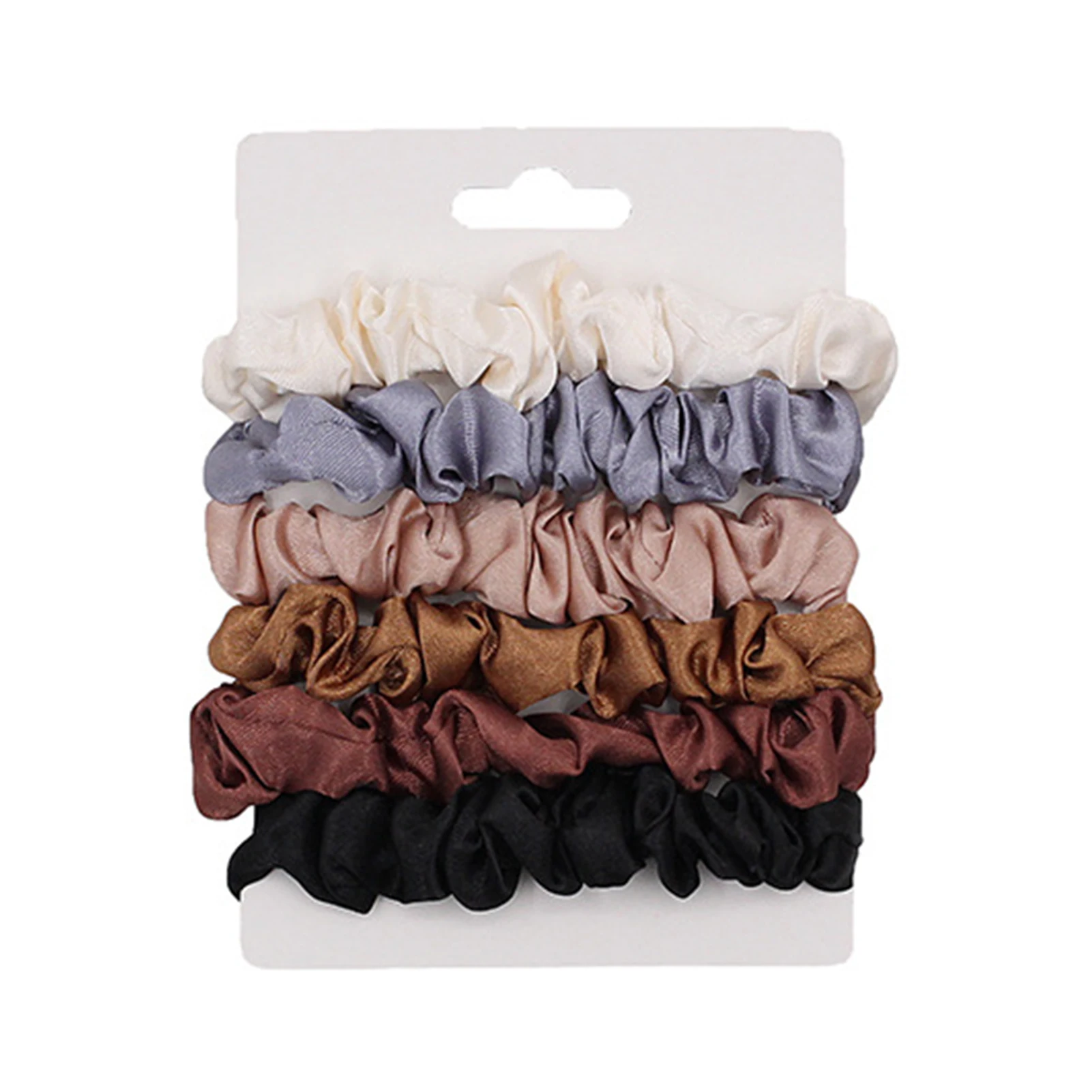 

6pcs Wristband Hair Accessories Accessory Elastic Style Daily Wear For Women Silk Satin Scrunchie Rubber Girls Durable 6 Colours