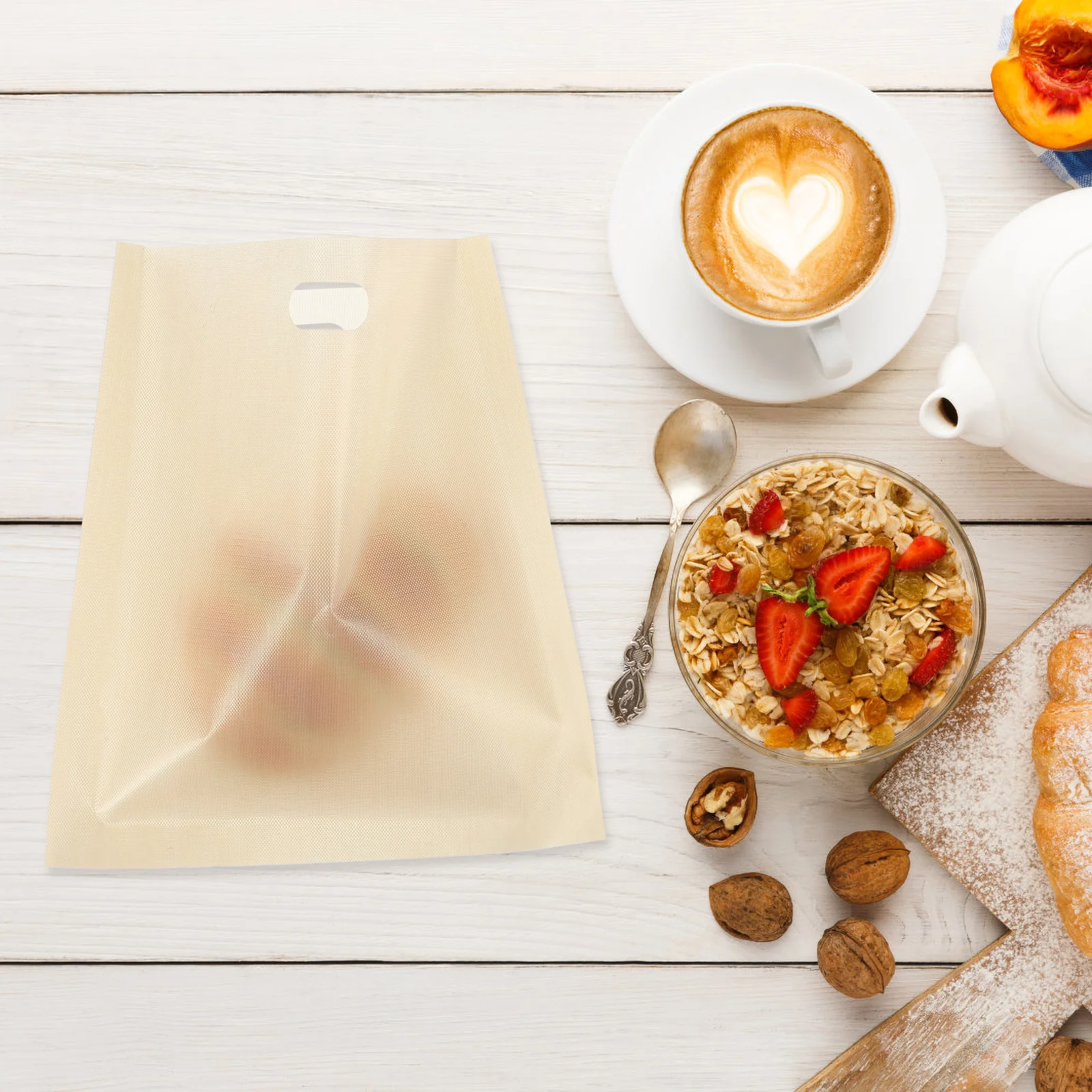 

5 Pcs Bread Bag High Temperature Resistance 18X16CM Coated Glass Fiber Cloth