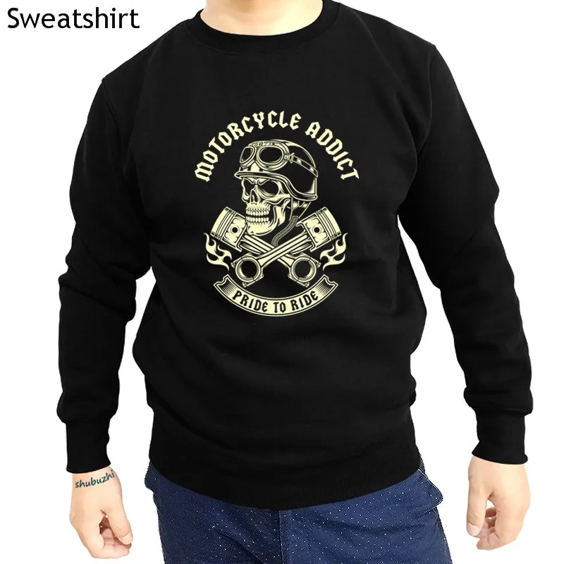 

Motorcycle Addict Biker Chopper Bobber Motard Motorrad spring sweatshirt long sleeve Plus Size Print Men hoodies spring hoodies