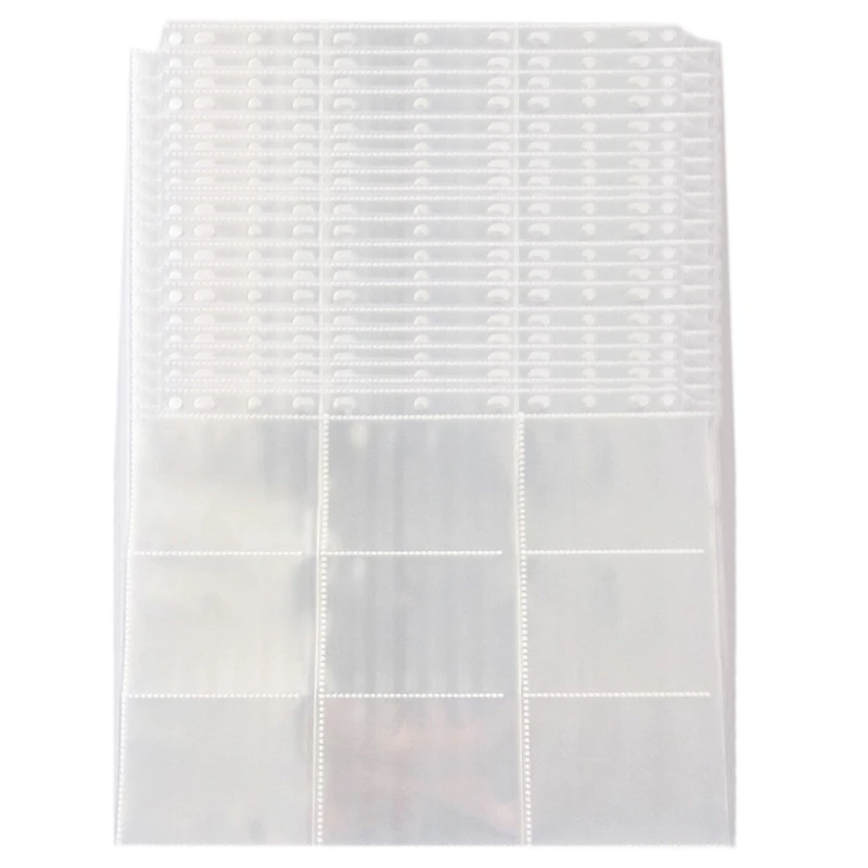 

50Pcs Transparent Cards Sleeves Dual-side PP Pockets for 3.6x2.6'' Trading Cards