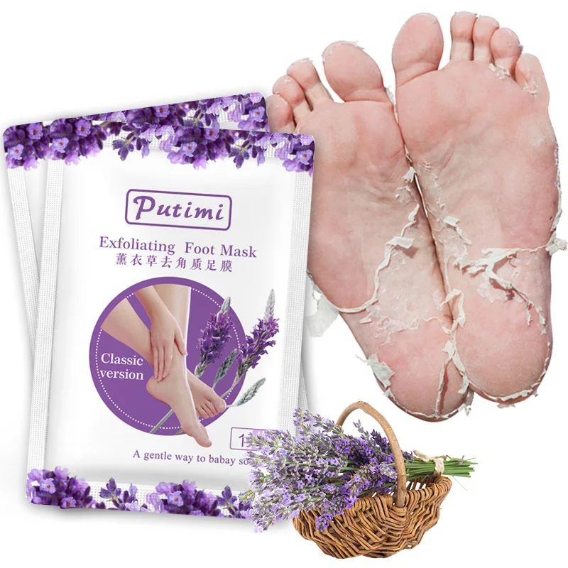 2 Pair Exfoliating Foot Mask Dead Skin Remover Feet Mask Socks for Pedicure Peeling Baby Smooth Foot Mask Free Shipping