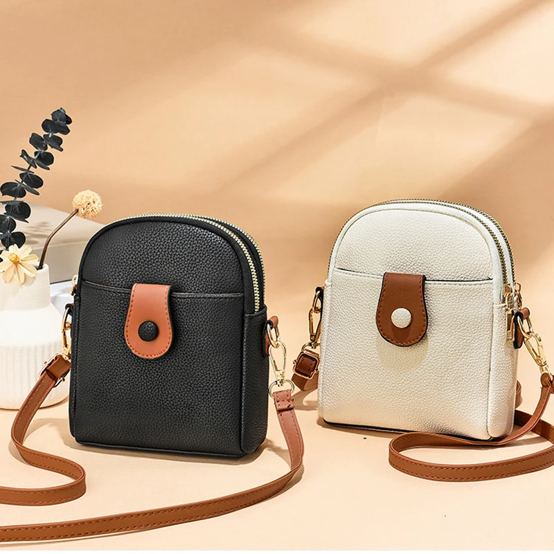 

Модные мягкие женские сумки на плечо из искусственной кожи, универсальные легкие маленькие ранец, маленькие сумки-мессенджеры на молнии, кошелек