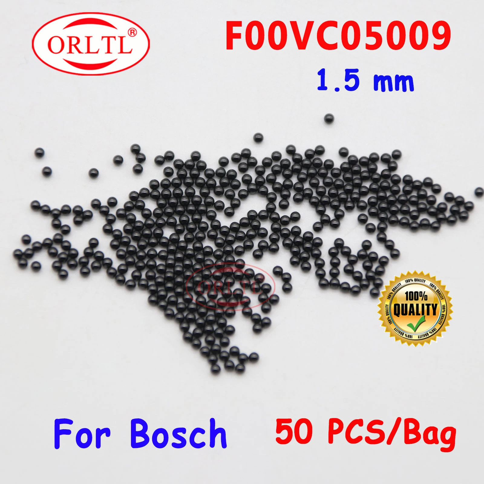 

ORLTL 50 шт. F00VC05001 1,34 мм шарик форсунки Common Rail F00VC05009 F00VC05008 1,5 мм уплотнительный шарик дизельного форсунки для Bosch