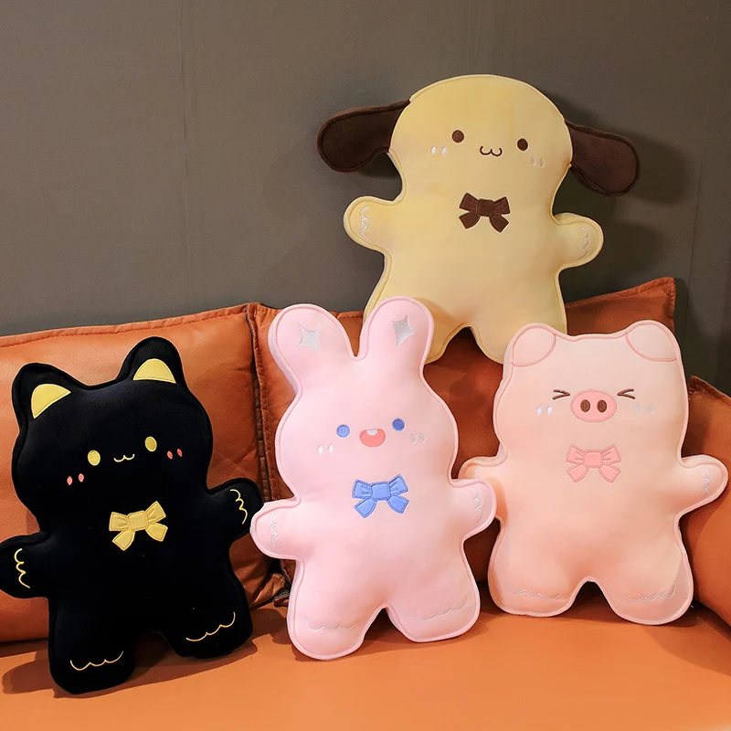 

50cm Cartoon Cookie Man Pillow Lovely Bedroom Sofa Room Decor Children's Sleeping Pillow Soft Cotton Plush Fabric Comfortable