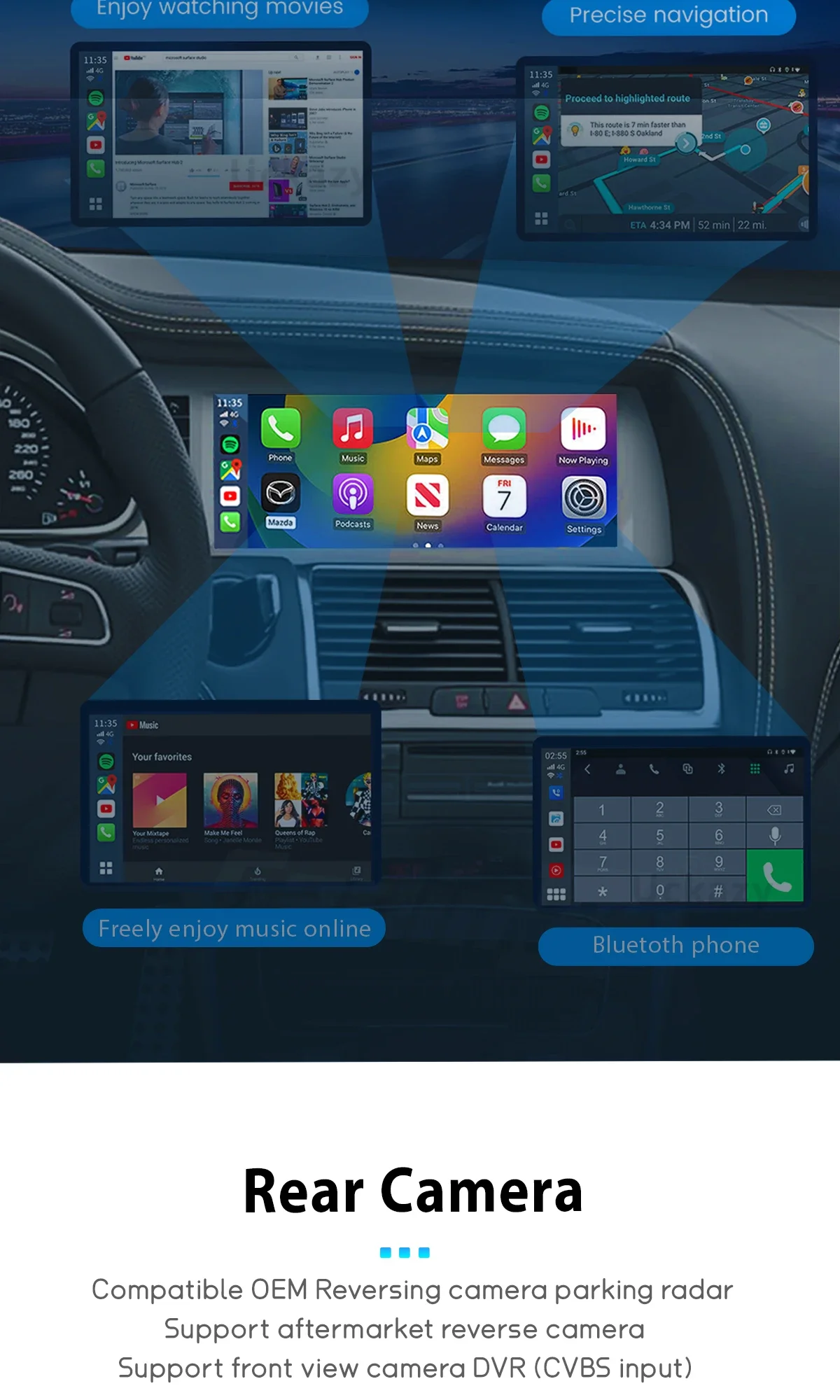 Автомобильный радиоприемник Android 13 для Audi Q7 4L 2005-2015 MMI 2G 3G мультимедийная