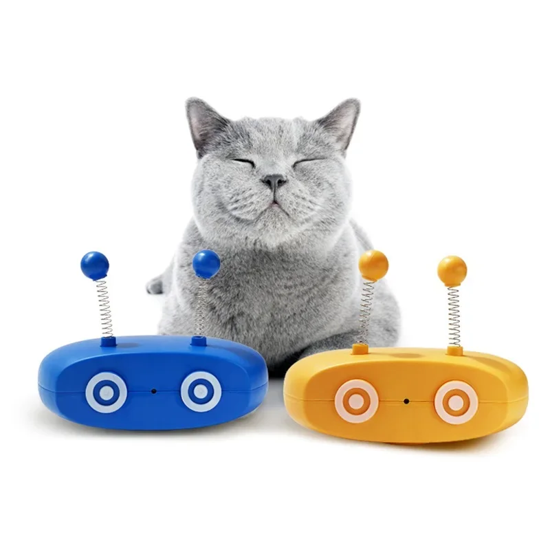 

5 In1 Cat Interactive Toys Funny Pet Cat Teasing Robot Laser Toys Automatic Steering Walking Cat Sticks Spring Ball Bird Sounds