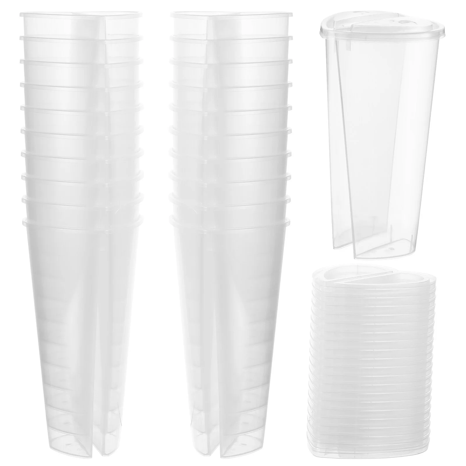 

20 PCS Bottle Disposable Plastic Cup Clear Espresso Cups Juice Lovers Coffee