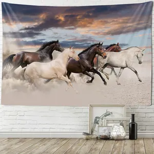 Гобелен Pentium с принтом лошади, из полиэстера, для домашнего декора