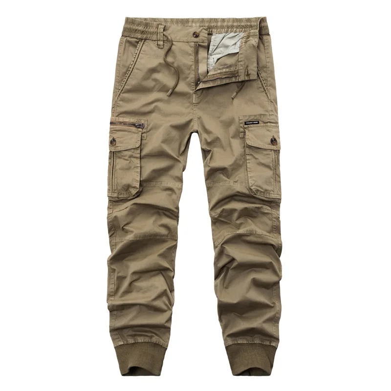 Men's Casual Cargo Pants Multi Pocket Trousers Teens Streetwear Men Ropa De Hombre Pantalon Cargo
