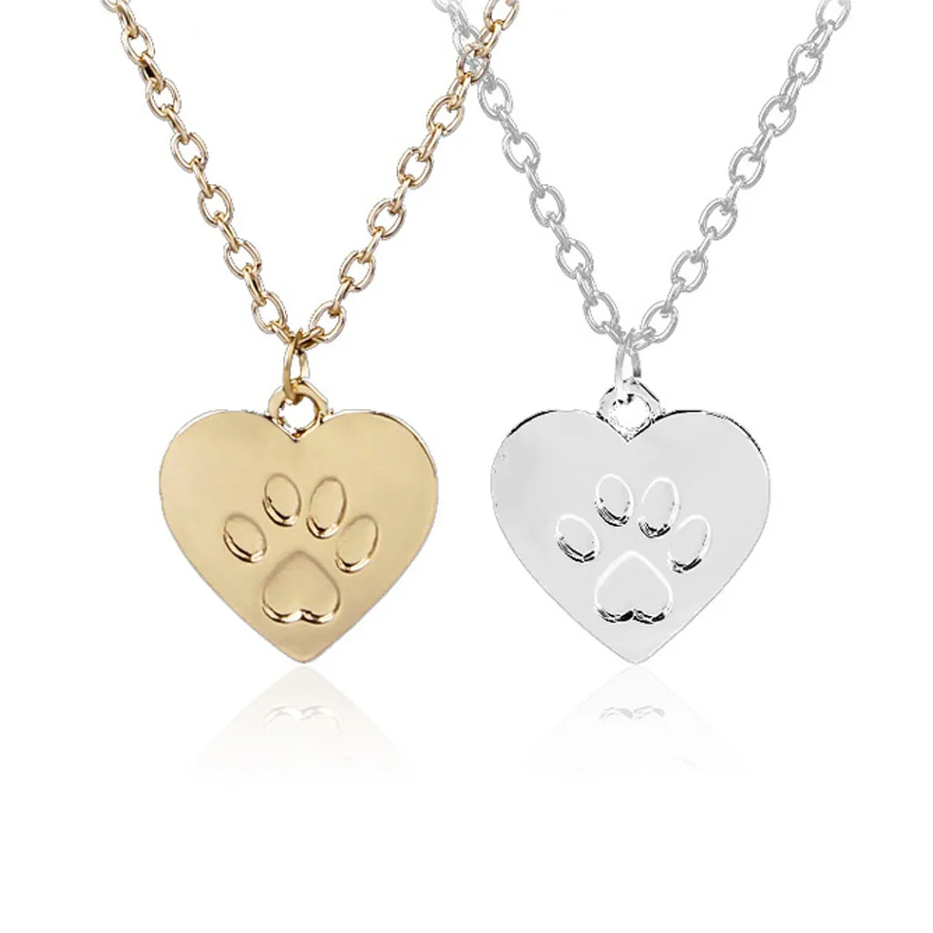 Модное ожерелье для женщин в форме сердца с собакой кулоном виде животного