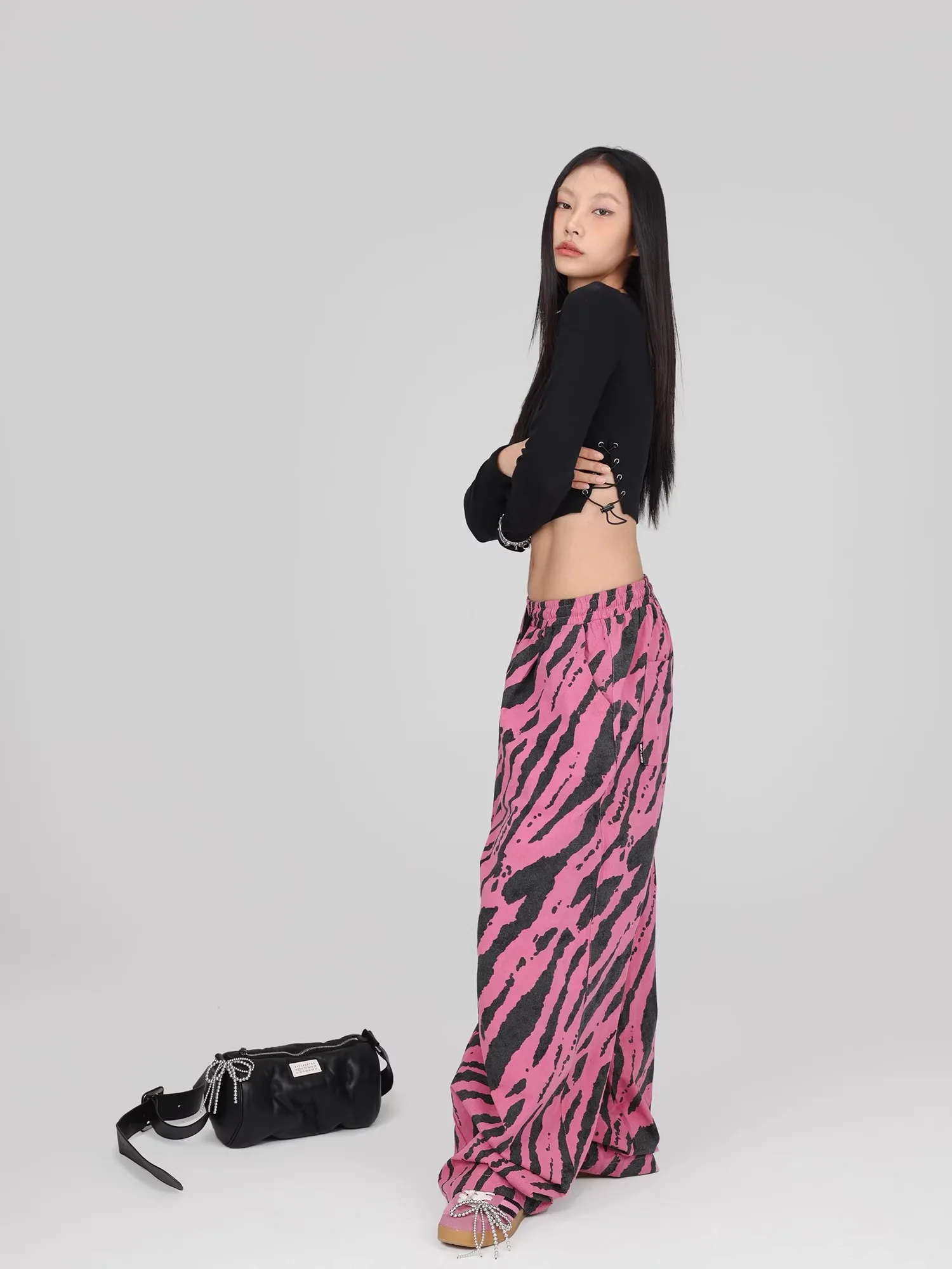 CBXLAB Женский разноцветный американский весенне-осенний приталенный топ на