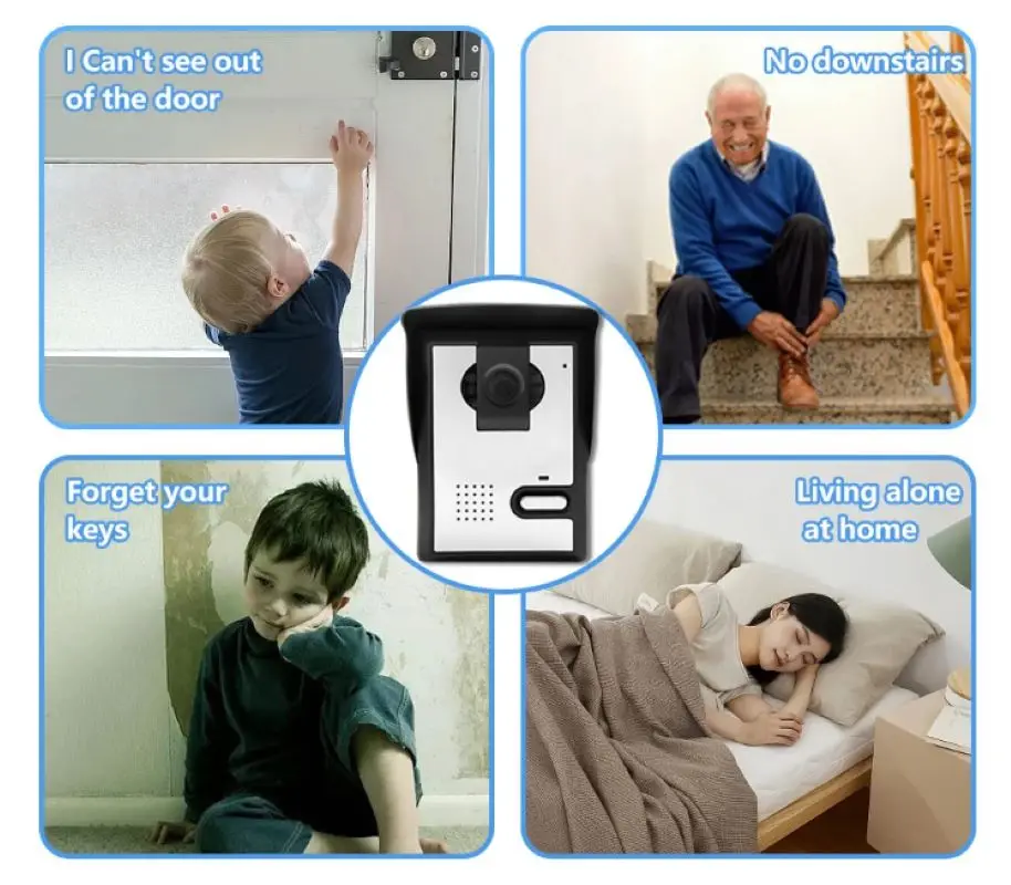 Визуальный дверной звонок для внутренней связи бытовой проводной визуальный