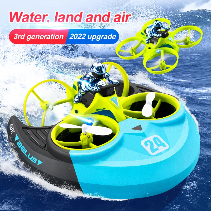 RC Drone  3 In 1 Mini Drone Can Air Flight/Driving On Land/Water Driving Quadcopter Toy Children Outdoor Remote Control Plane
