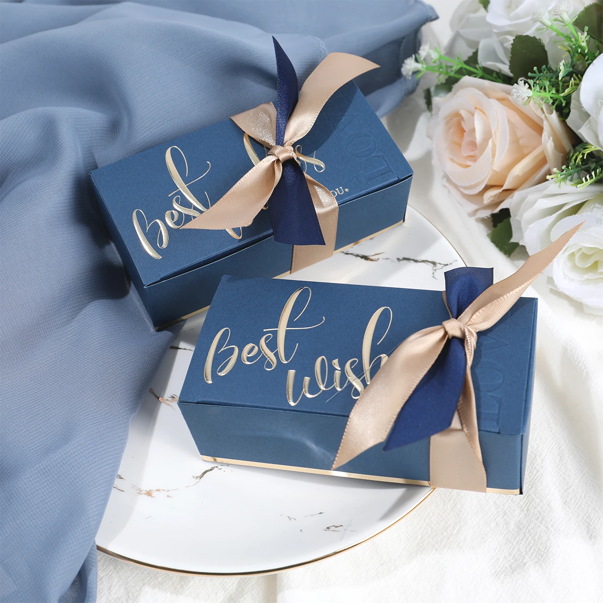 5 шт. бумажная коробка для конфет с бронзовым узором в форме сердца Подарочная