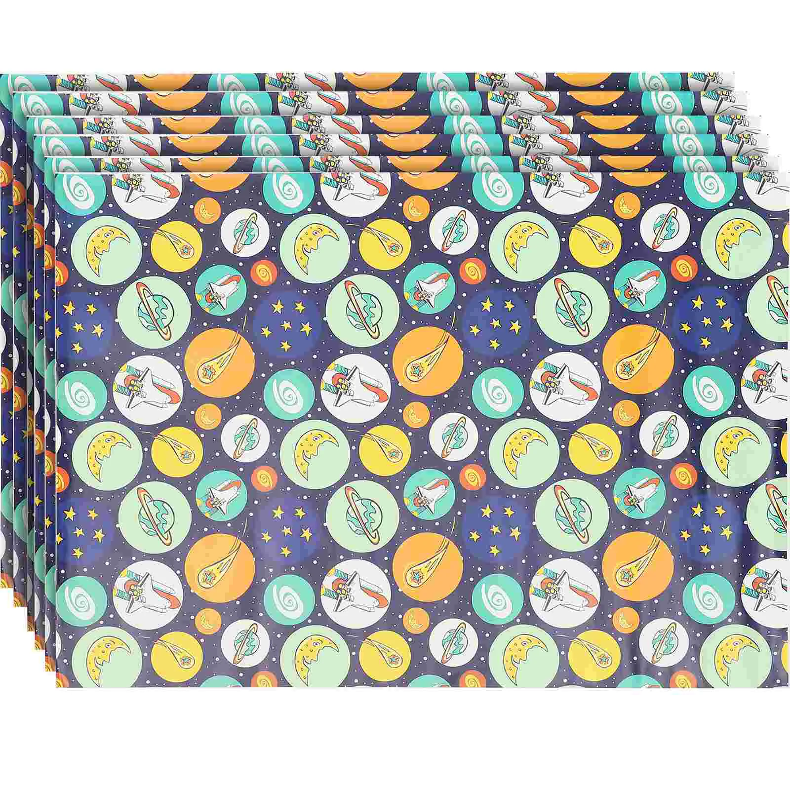 

6 Sheets of Multi-use Wrapping Paper Rolls Wrapping Paper Wedding Wrapping Paper Kids Wrapping Paper