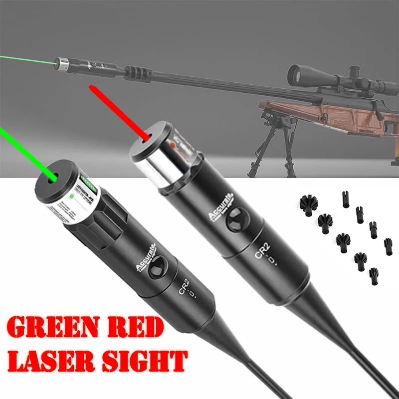 Tactical Caliber Sight Kit Red Dot Laser Calibrator for .17-50. Caliber Rifle Pistol Scope with Push Button Switch Hunting Sight