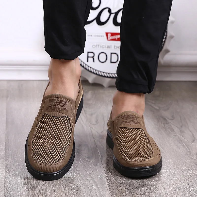 Luxury Upscale New Summer Breathable Mesh Men Shoes Lightweight Men Flats Fashion Casual Male Shoes Brand Designer Men Loafers images - 6