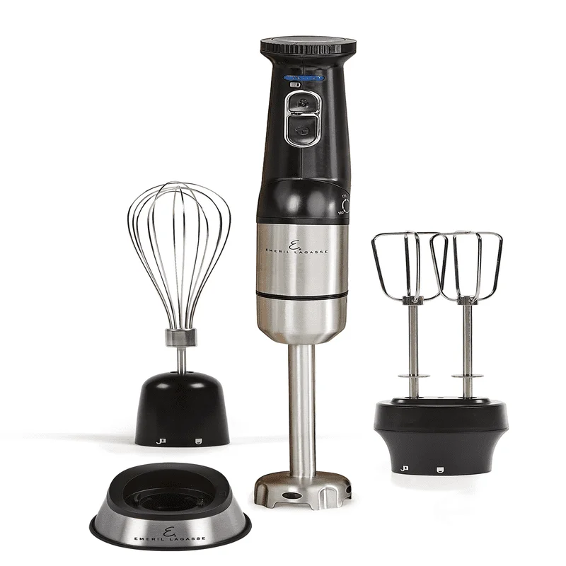 

 Blender & Beyond Plus Cordless Rechargeable Immersion Blender with Variable Speed Double Beater with Stainless Steel