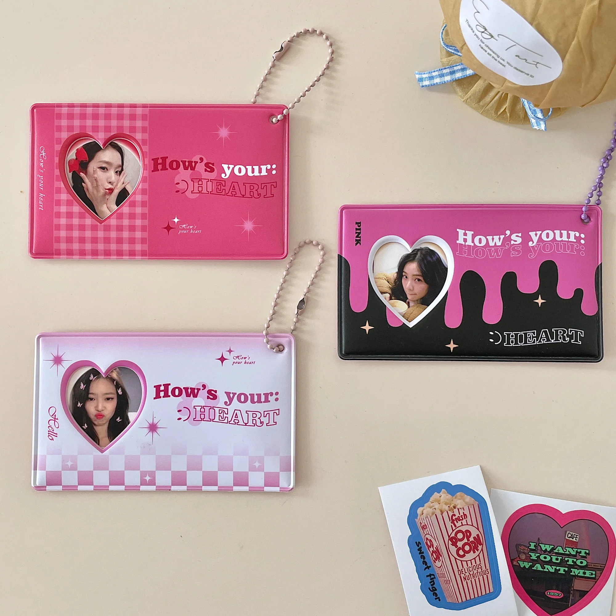 

Держатель для фотокарт в Корейском стиле, милое украшение «сделай сам» с изображением влюбленного сердца, идола, для демонстрации фото, зве...