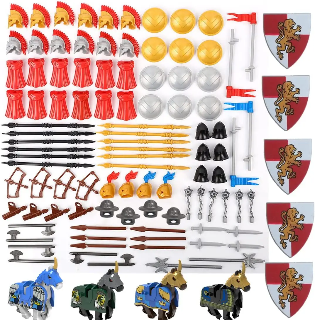 Индивидуальный набор средневековых оружия для римских рыцарей Минифигурки