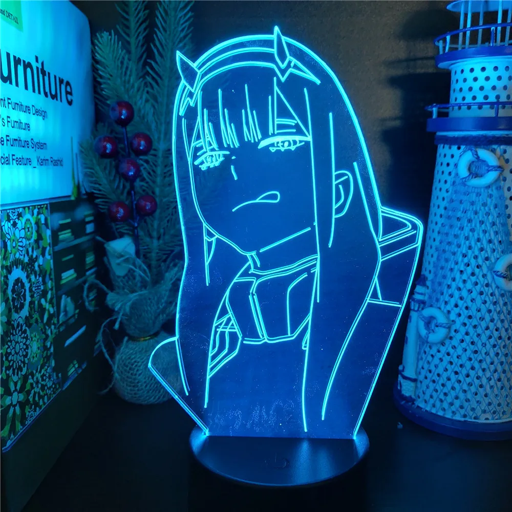 

Аниме 3D ночные светильники нулевые два любимых в FRANXX Ночная лампа освещение для игрушек осветительная лампа визуальная кукла светодиодный ...